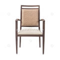 Cadeiras de apoio de braço de madeira de estilo minimalista moderno